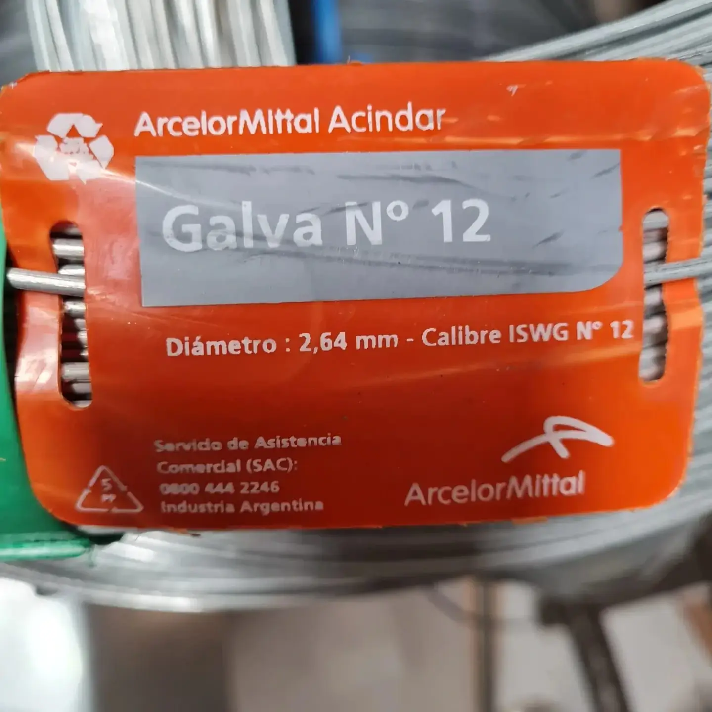 Alambre Galvanizado n°12 Acindar
